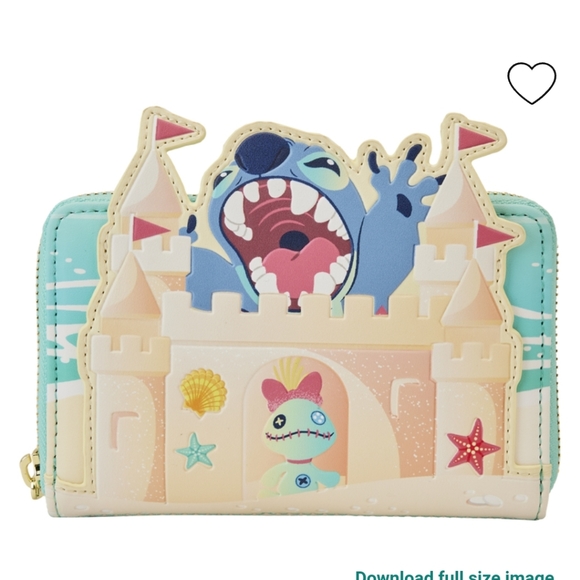 Loungefly Disney Stitch Sandcastle Beach Surprise Mini Backpack Wallet Keychain - Picture 3 of 15